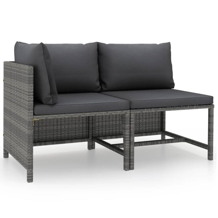 Poly rattan sales sofa set